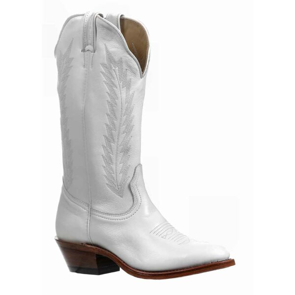 3910 Bottes Boulet western country Bout cowboy moyen blanche femme