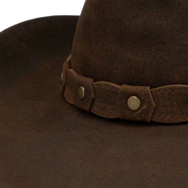 2797303 Stetson CHAPEAU WESTERN Western Calf Split cuir marron unisexe